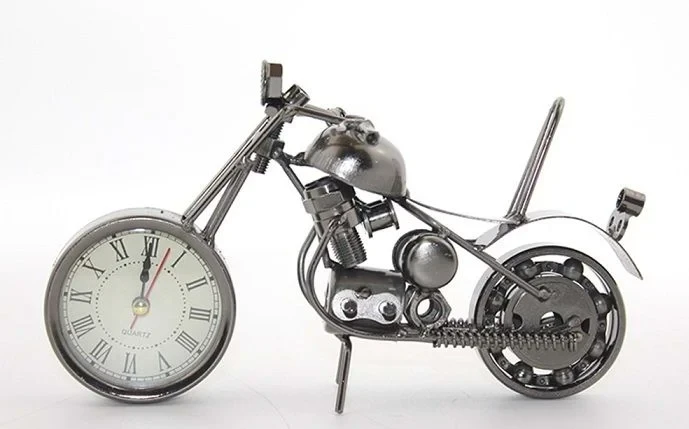 Metal Motosiklet Masa Saati