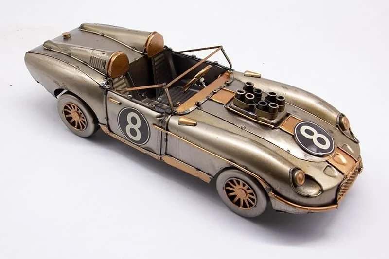 Dekoratif Metal Yarış Arabası