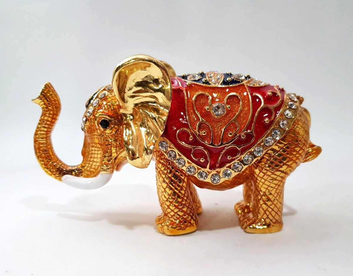 Taşlı Fil Biblo Kutu