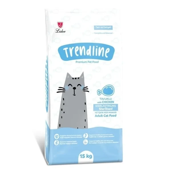 Trendline Adult Tavuklu Kısırlaştırılmış Kedi Maması 15KG