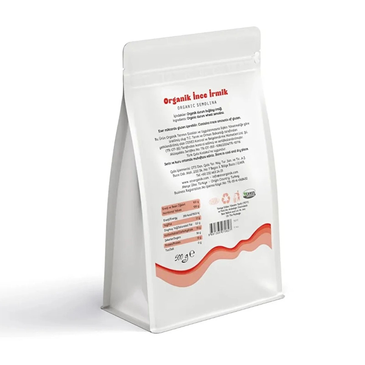 OTS Organik İnce İrmik 500 gr