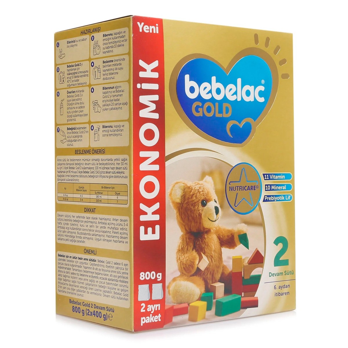 Bebelac Gold 2 Devam Sütü 800 gr 6-12 Ay