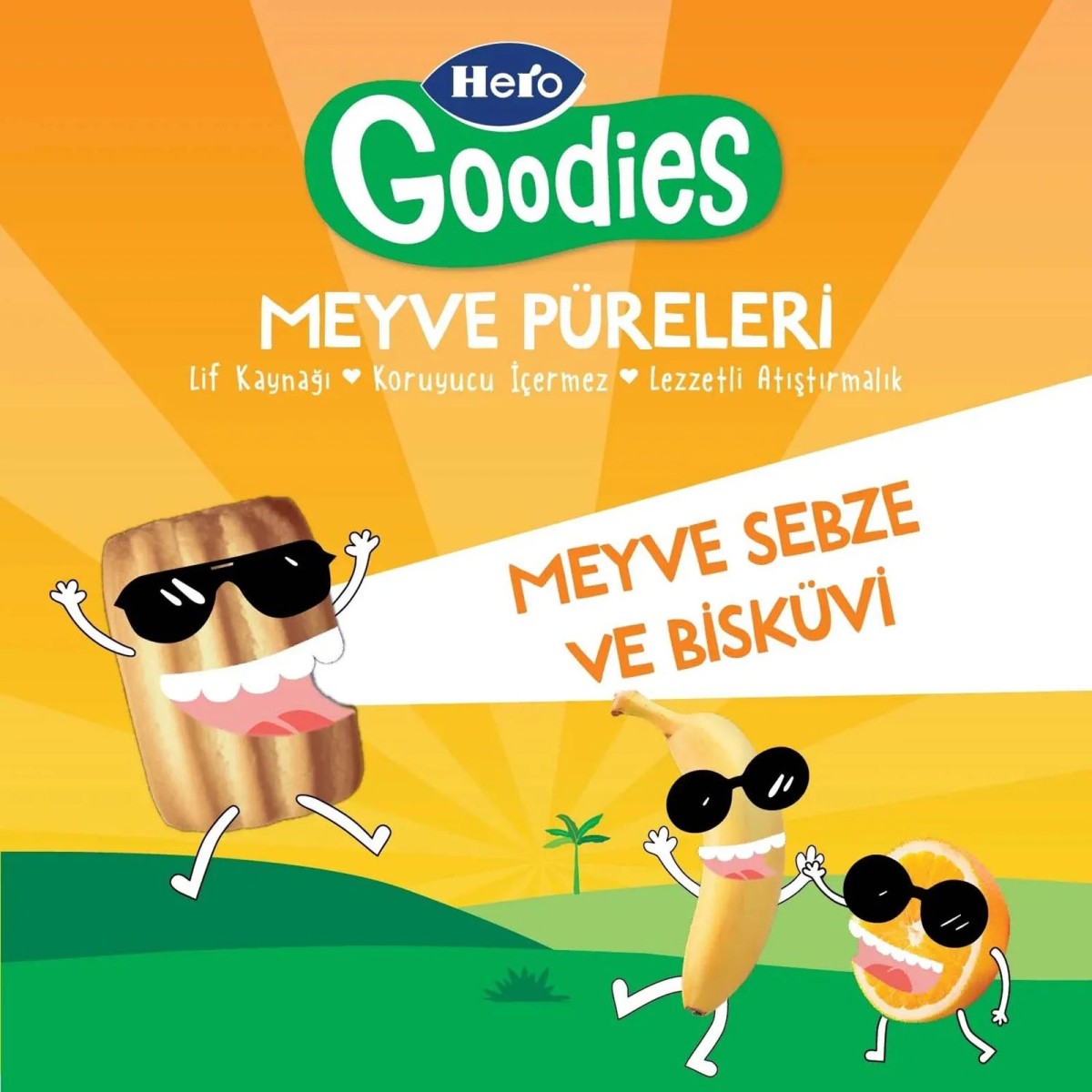 Hero Goodies Bisküvi Muz Portakal Püresi 100 Gr