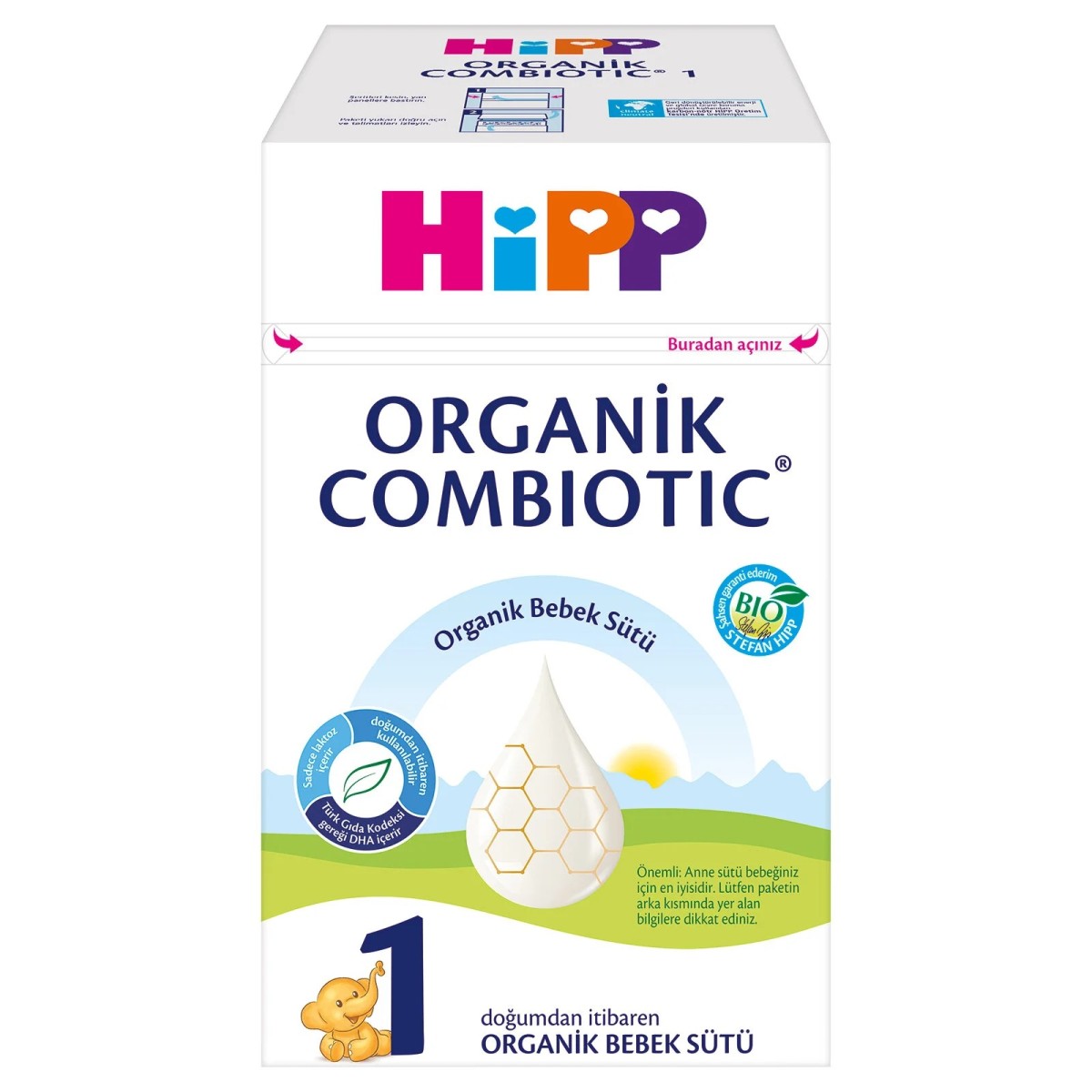 HiPP 1 Organik Combiotic Bebek Sütü 800 gr 0-6 Ay