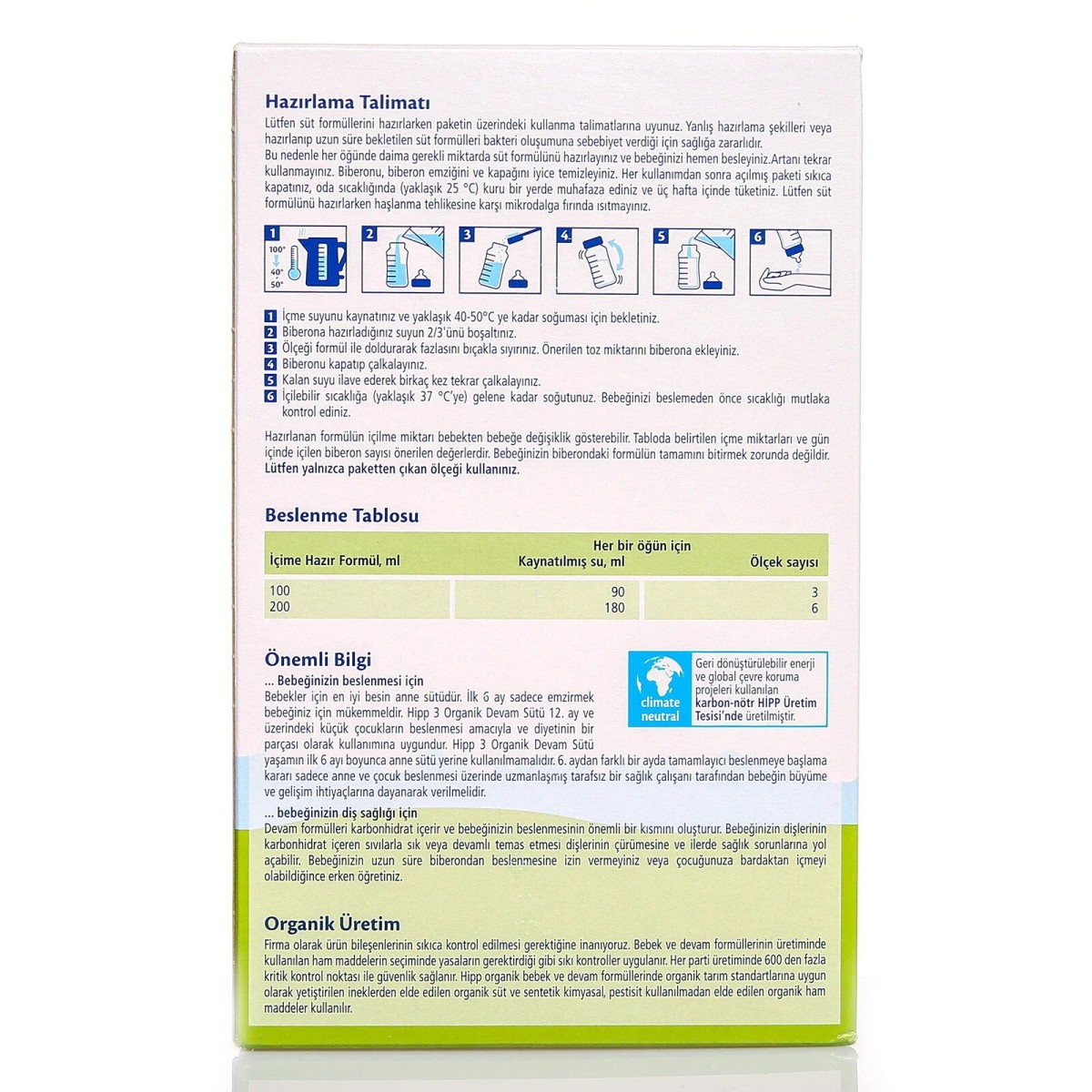 HiPP 3 Organik Çocuk Devam Sütü 600 gr 1+ Yaş