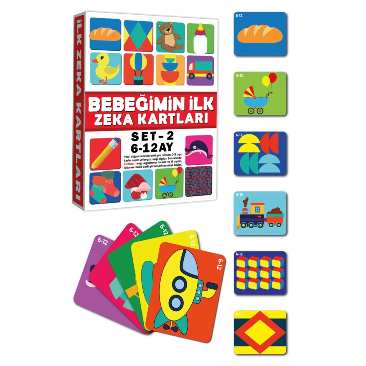 DIYTOY Eğitici Kartlar 6-12 Ay Erken Eğitim Zeka Kartı