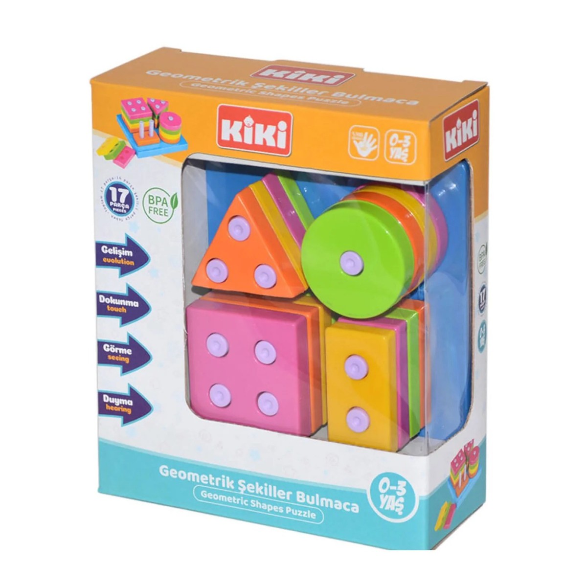Kiki Geometrik Şekiller Bulmaca Asortili