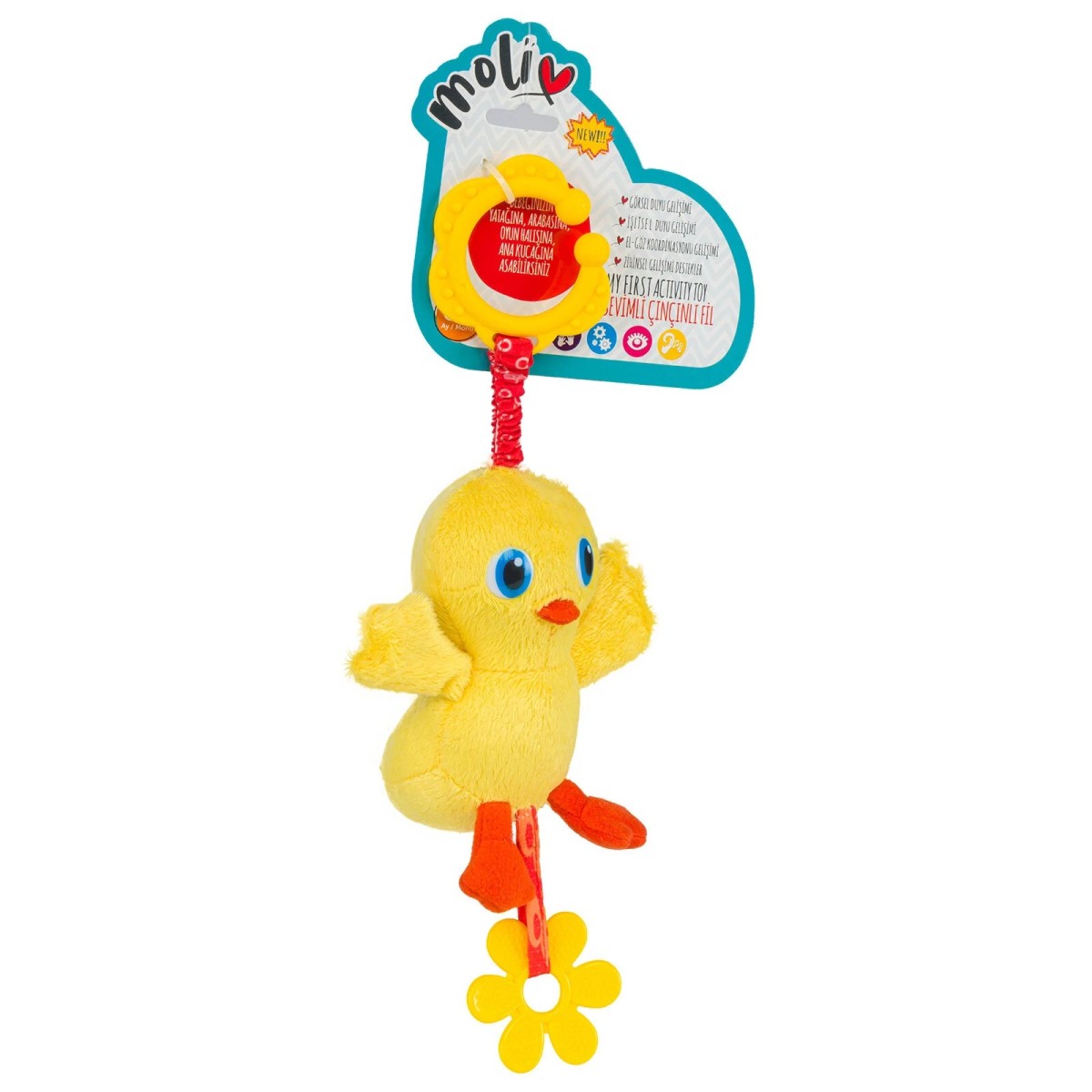 Bebek Dişlik Askılı Çınçınlı Dişlikli Sevimli Civciv
