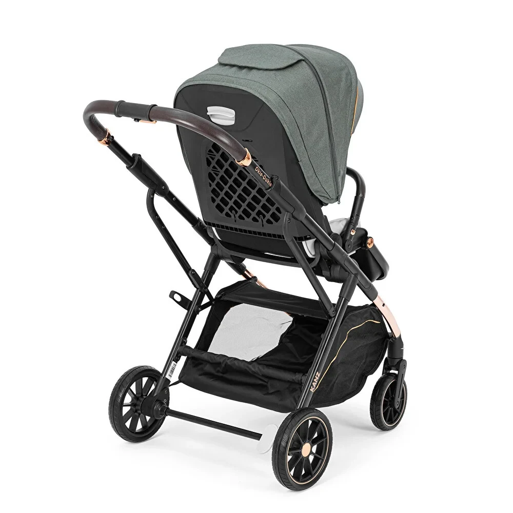 Okie Dokie Travel Sistem Bebek Arabası Tek Elle Katlanabilir Çift Yönlü 0-4 Yaş 22 Kg Gri