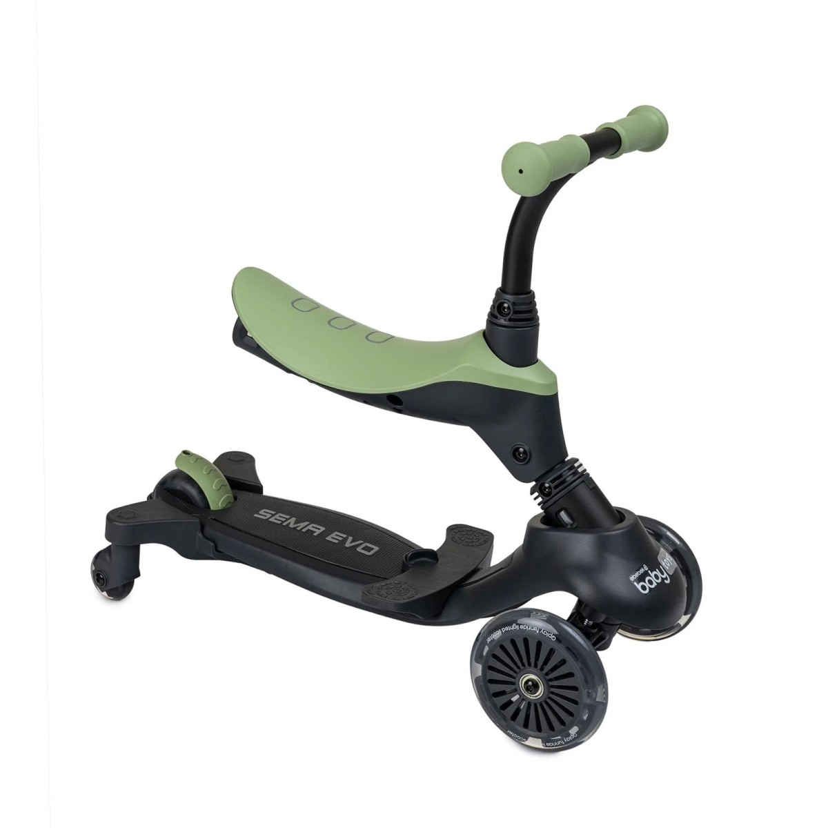 Baby toys Funride Sema 5 özellikli Oturaklı Işıklı Tekerlekli 3 Tekerlekli Scooter