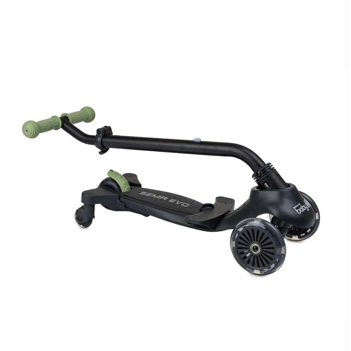 Baby toys Funride Sema 5 özellikli Oturaklı Işıklı Tekerlekli 3 Tekerlekli Scooter