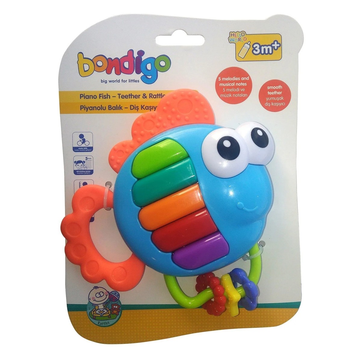 Bebek Dişlik BL1084 Piyanolu Balık Dişlik Çıngırak