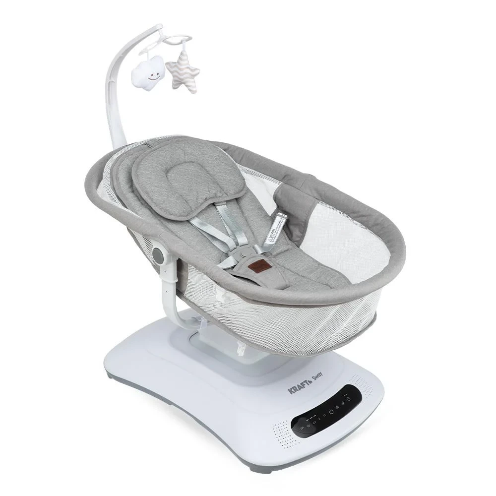 Sway Portbebeli Elektrikli Ana Kucağı Beşik Gri