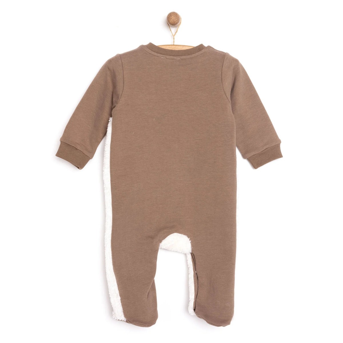 HelloBaby Yenidoğan Fügürlü Peluş Patikli Tulum Unisex