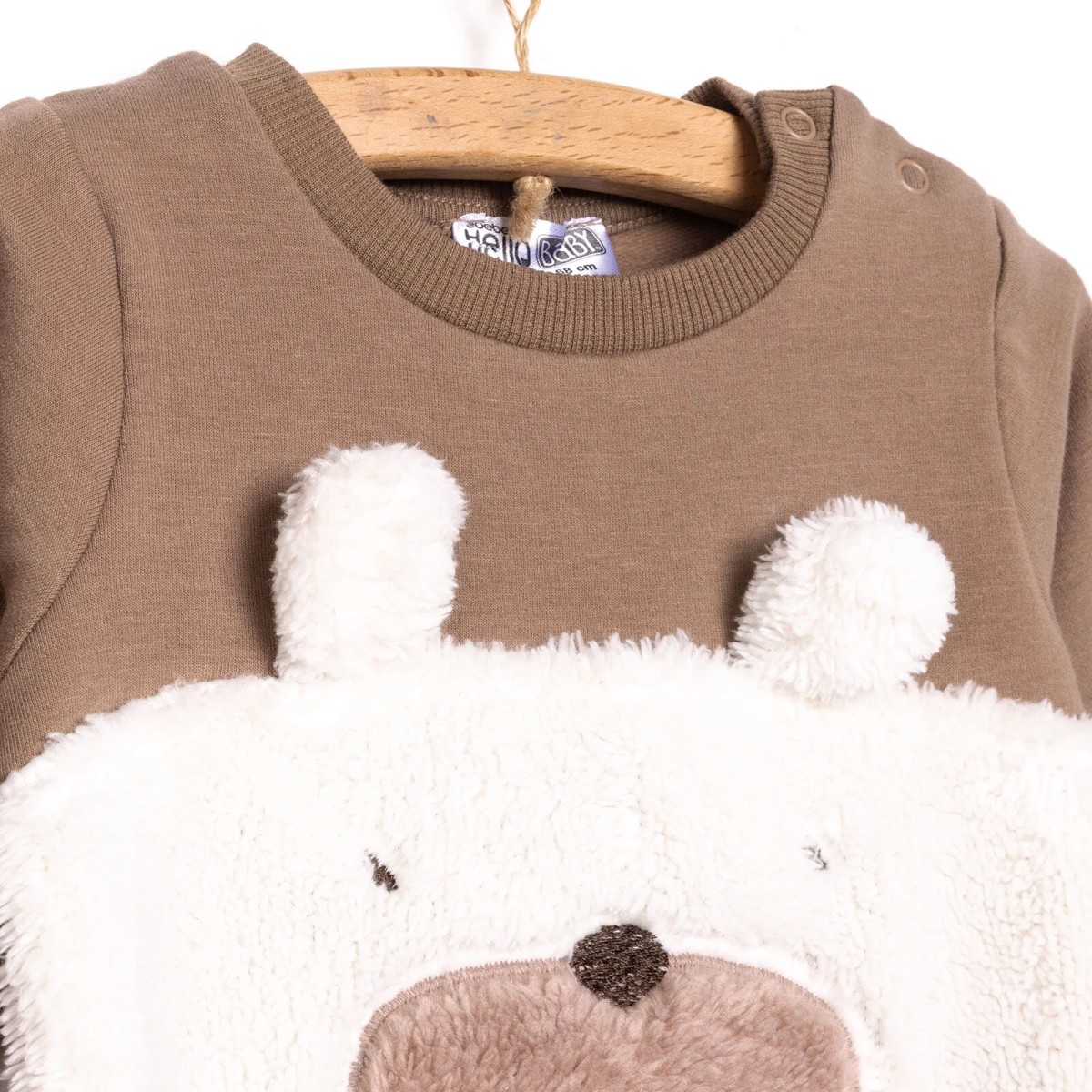 HelloBaby Yenidoğan Fügürlü Peluş Patikli Tulum Unisex