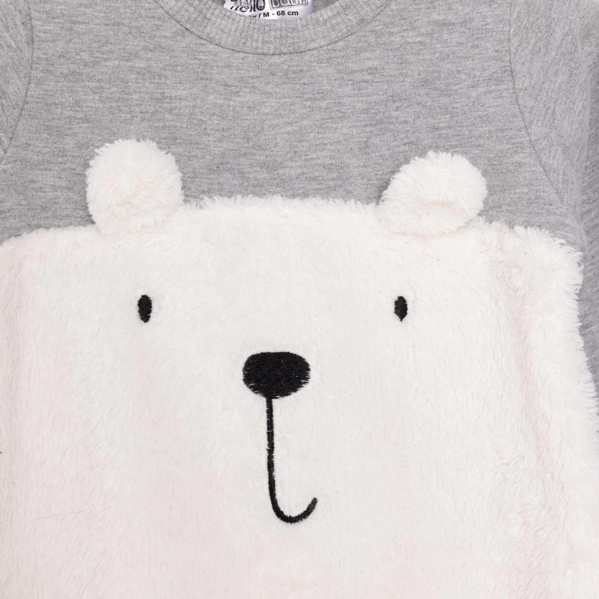 HelloBaby Yenidoğan Fügürlü Peluş Patikli Tulum Unisex