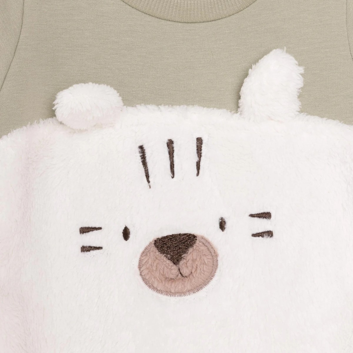 HelloBaby Yenidoğan Fügürlü Peluş Patikli Tulum Unisex