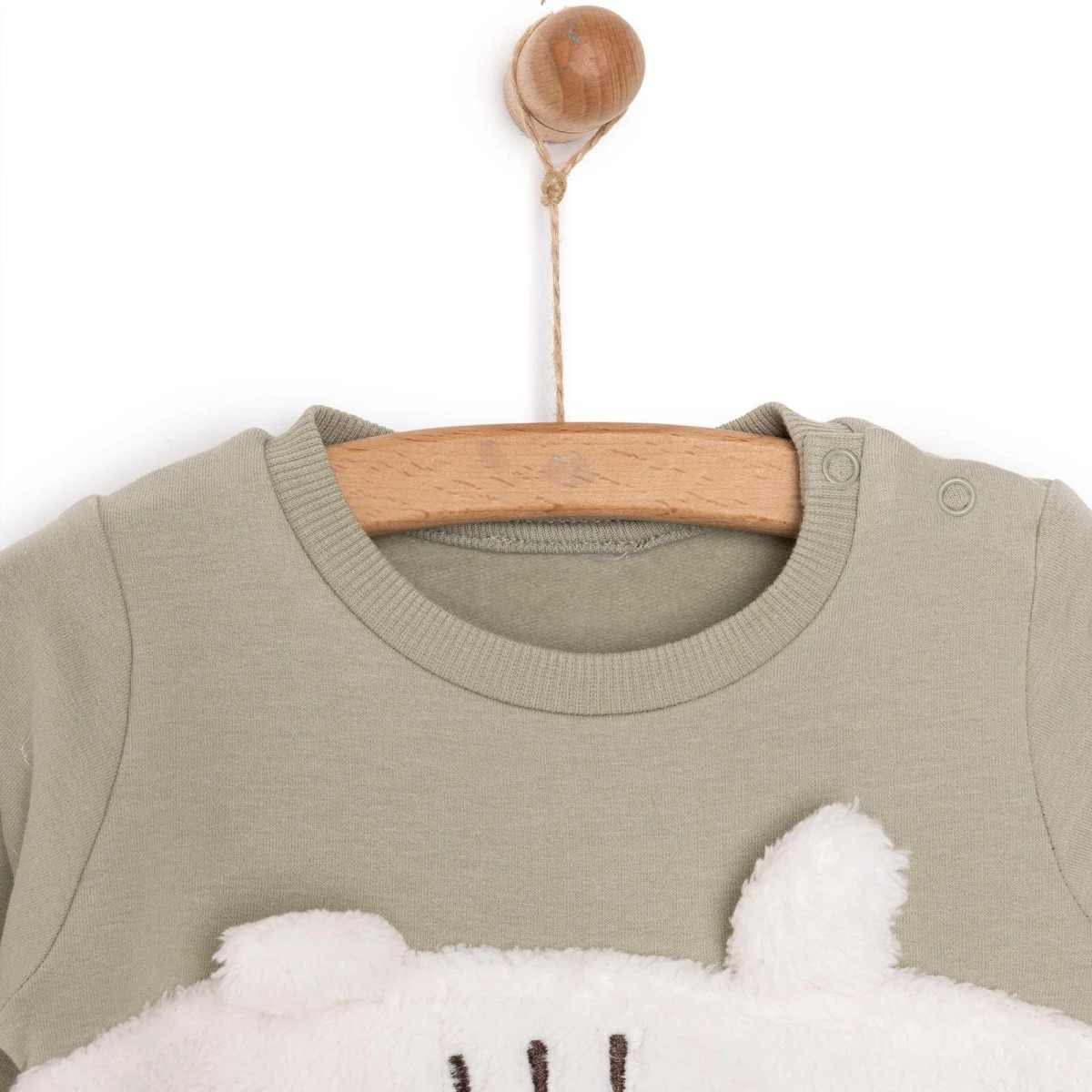 HelloBaby Yenidoğan Fügürlü Peluş Patikli Tulum Unisex