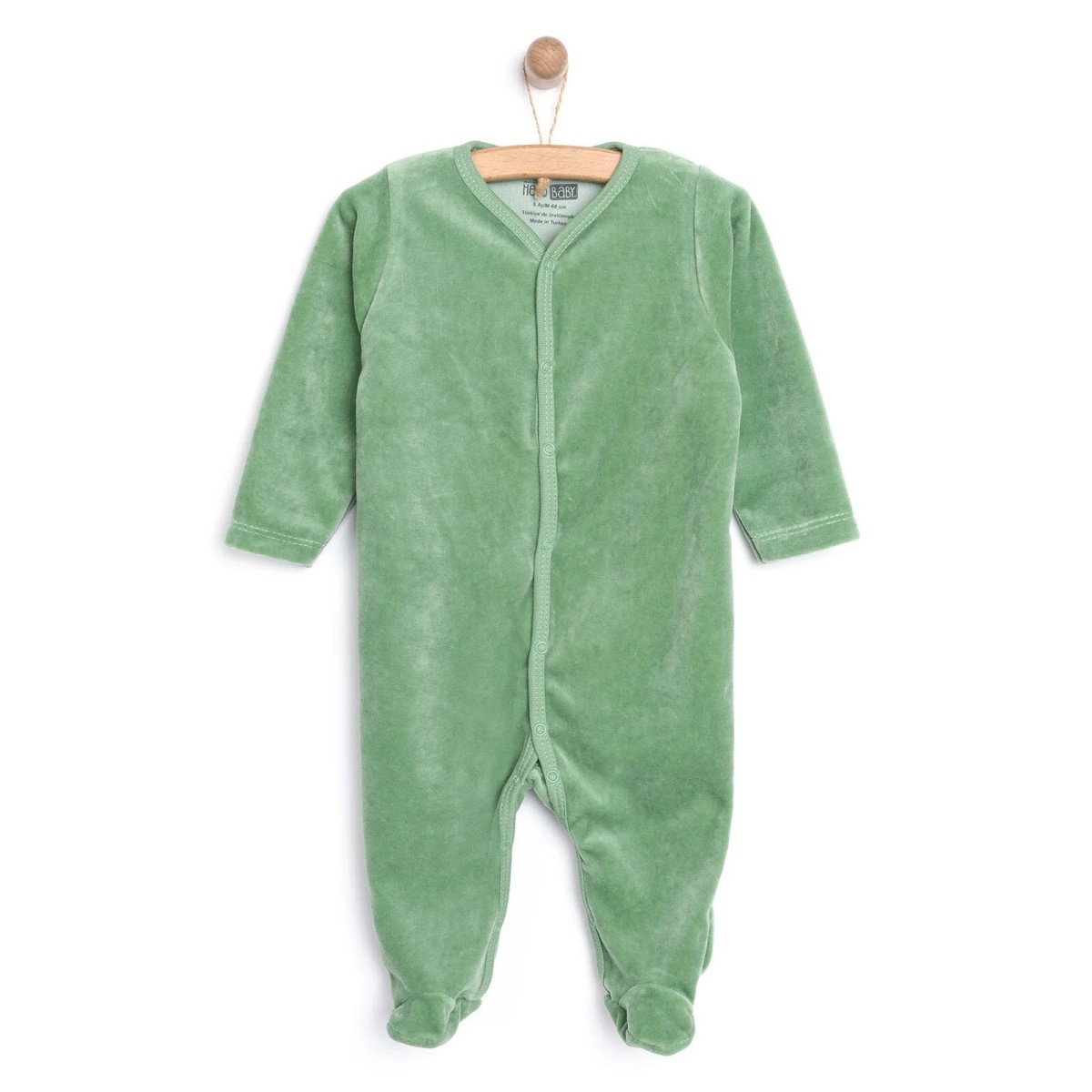 HelloBaby Yenidoğan Kadife Patikli Tulum Unisex