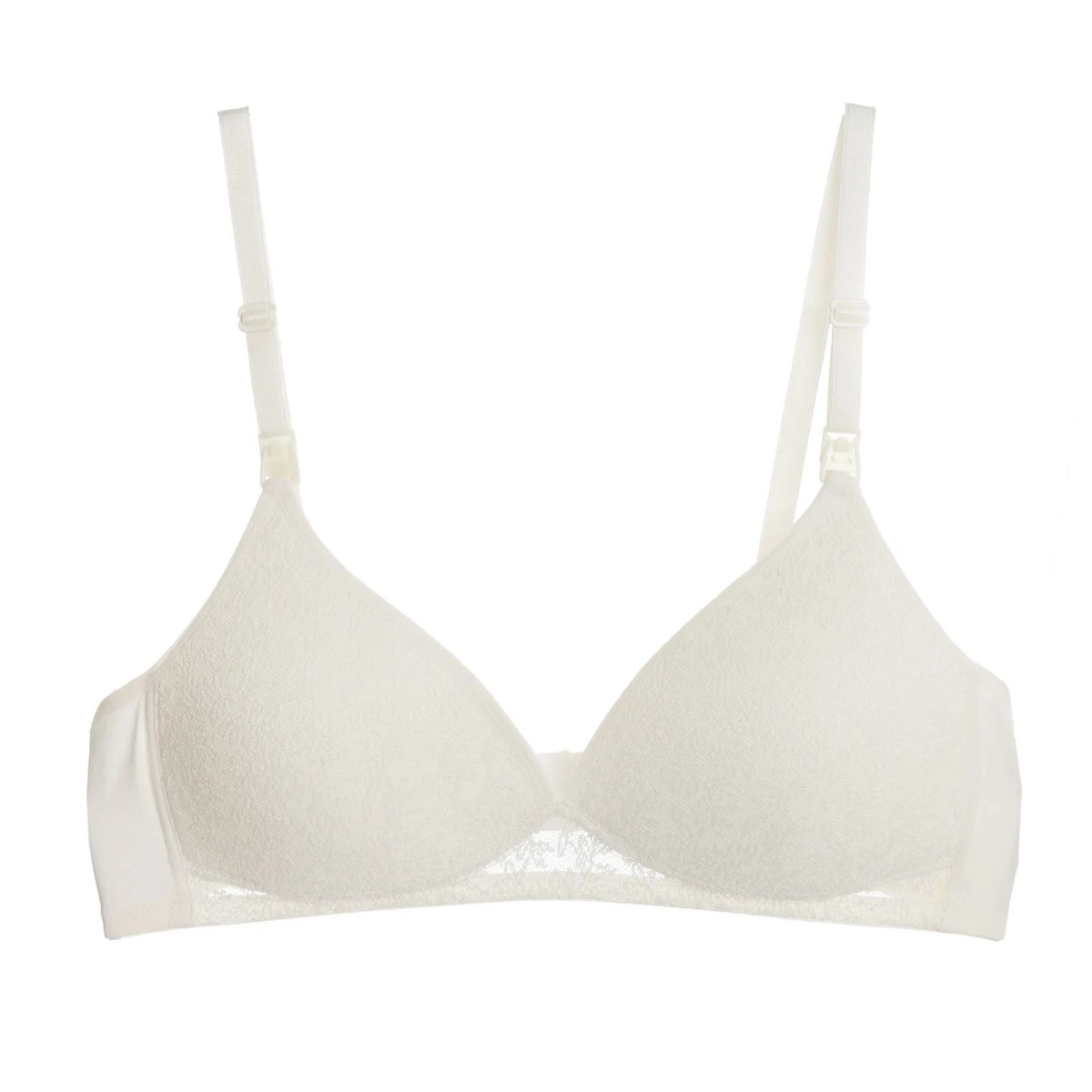 baby mom Anne Giyim Kaplı Emzirme Sütyeni Dantelli Ekru