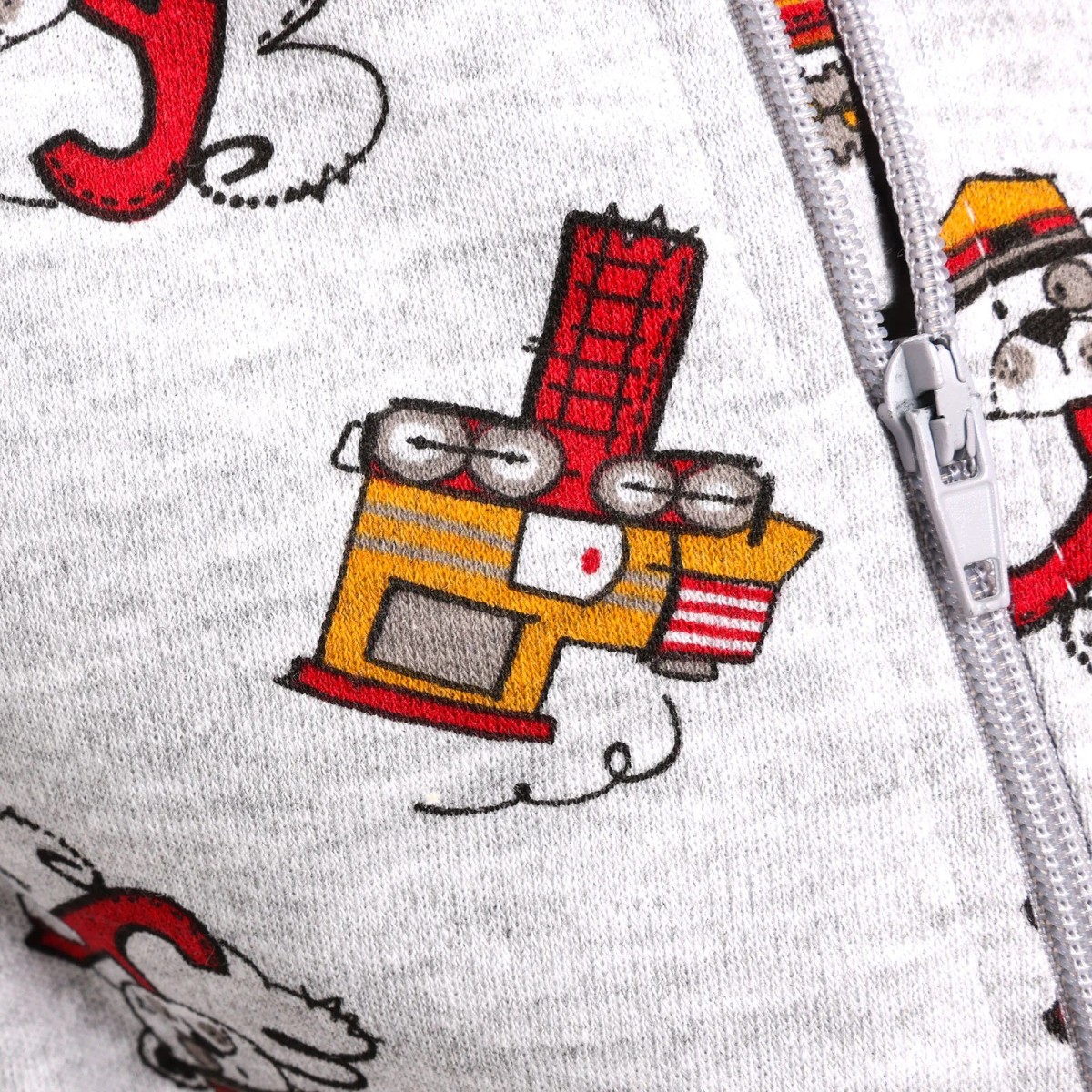 HelloBaby Erkek Bebek Uyku Tulumu İnterlok Bebe Yaka Ribanalı Paça Uzun Kol Kar Melanj