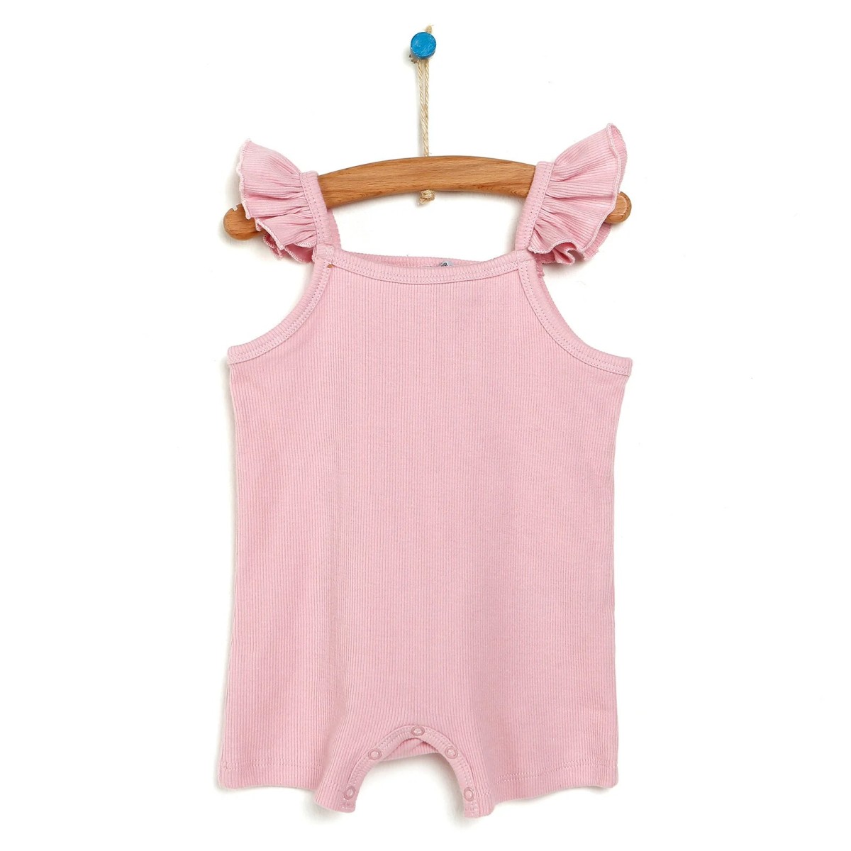 HelloBaby Basic Fırfır Askılı Kısa Tulum Kız Bebek