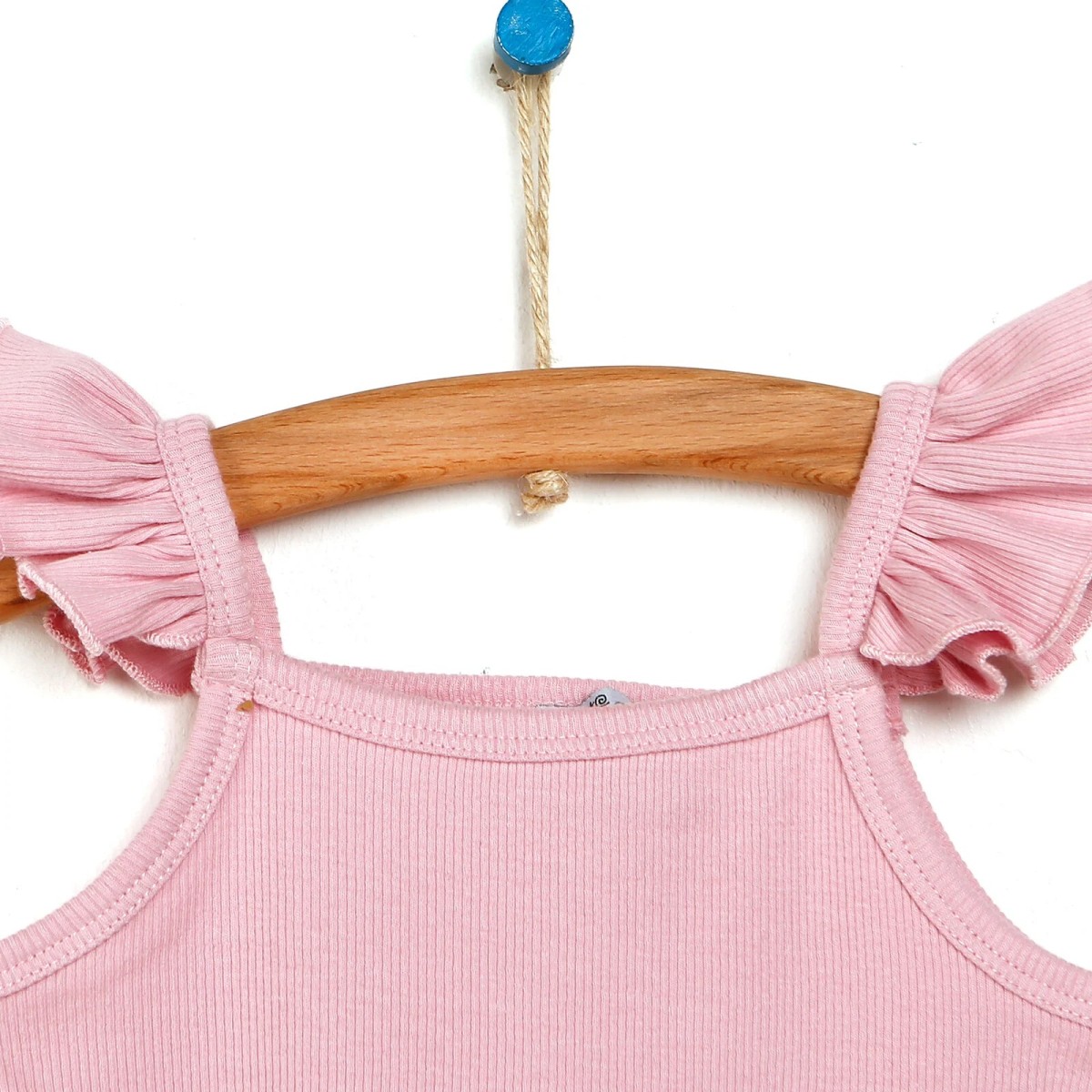 HelloBaby Basic Fırfır Askılı Kısa Tulum Kız Bebek