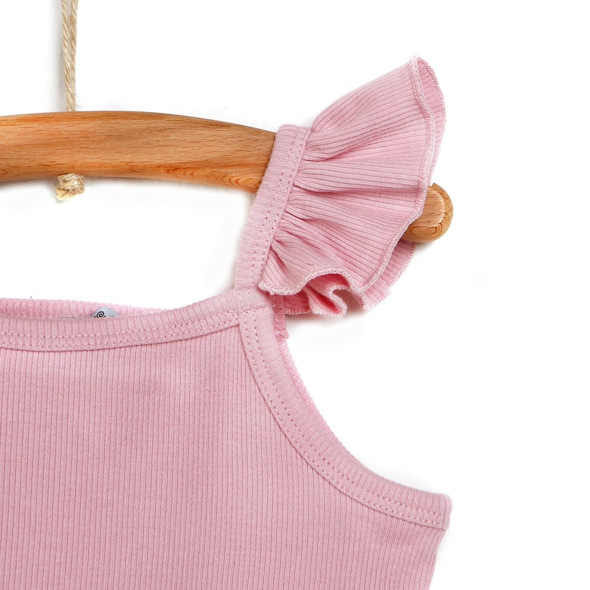 HelloBaby Basic Fırfır Askılı Kısa Tulum Kız Bebek