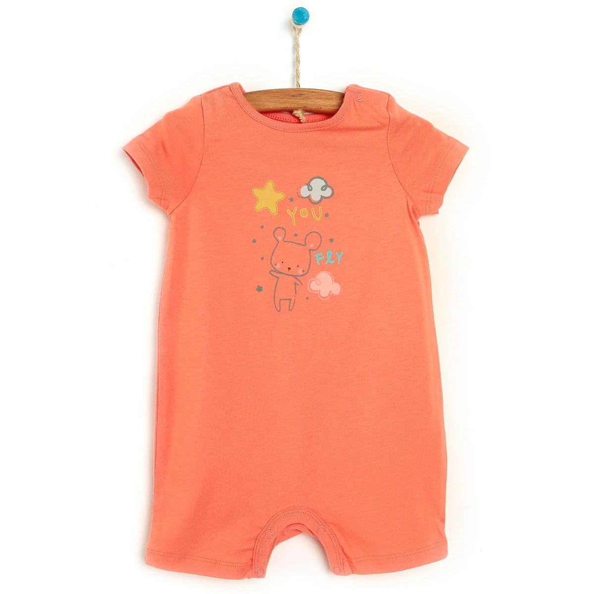 HelloBaby Kısa Patiksiz Tulum Kız Bebek