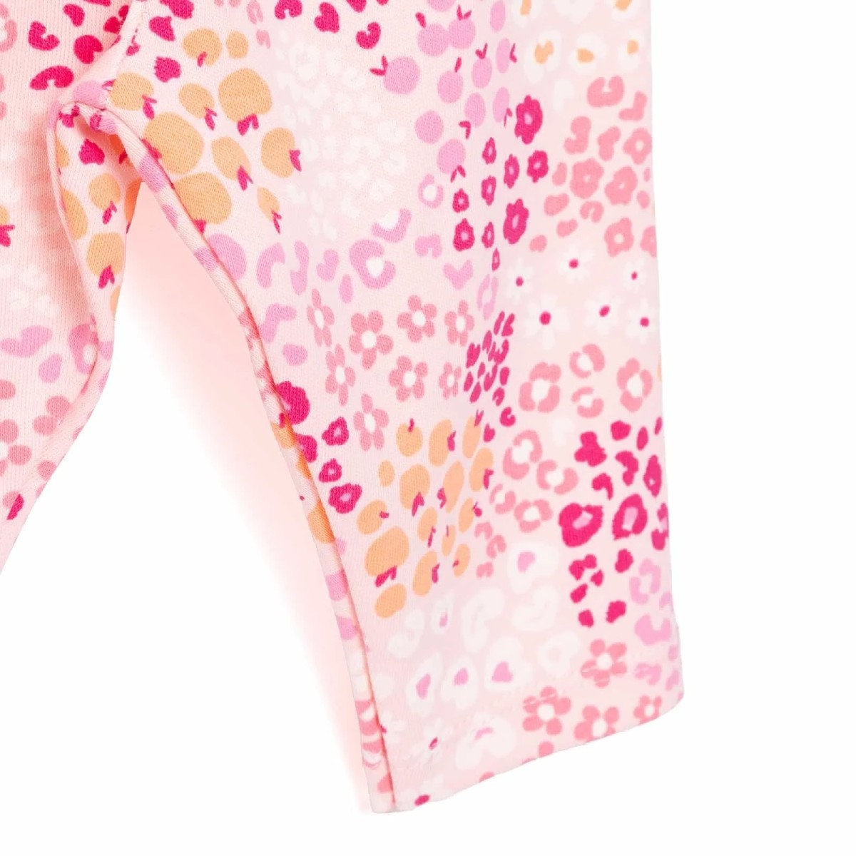 HelloBaby Kız Bebek Pijama Takımı İnterlok Çiçek Desenli Gömlek Yaka Reçme Paça Uzun Kol Pembe