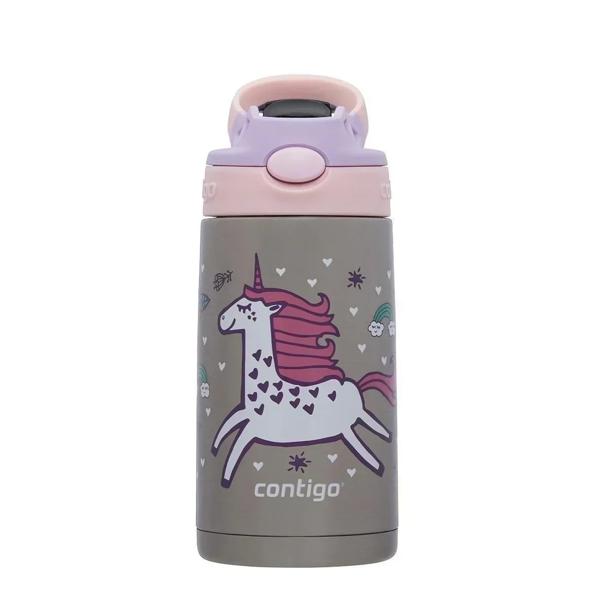 Contigo Gizmo Unicorn Çelik Çocuk Suluğu 380ML Pembe