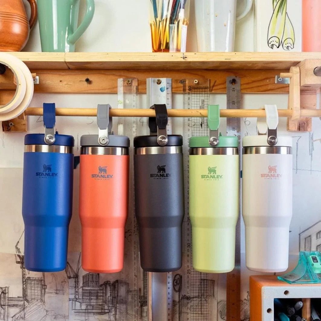 Stanley The Iceflow Flip Straw Tumbler Pipetli Termos Açık Mercan 30 OZ - 0.88L